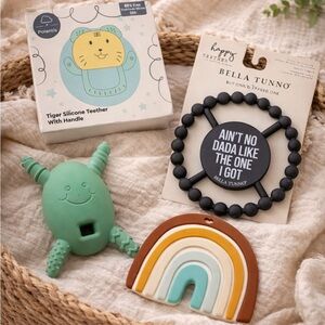 Silicone Teether Bundle (NEW) | Bella Tunno + Rainbow + Tiger Set